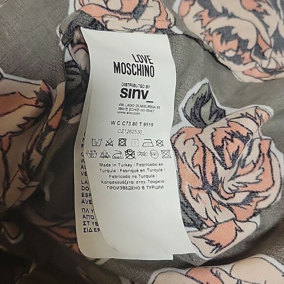 Love Moschino Floral Rose Long Sleeve Button Down Shirt - Picture 9 of 12